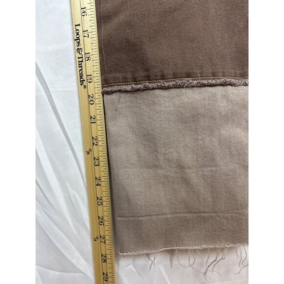 Hollister Women’s 27 Ultra High-Rise Dad Jeans Brown Beige Raw Edge - Picture 10 of 16